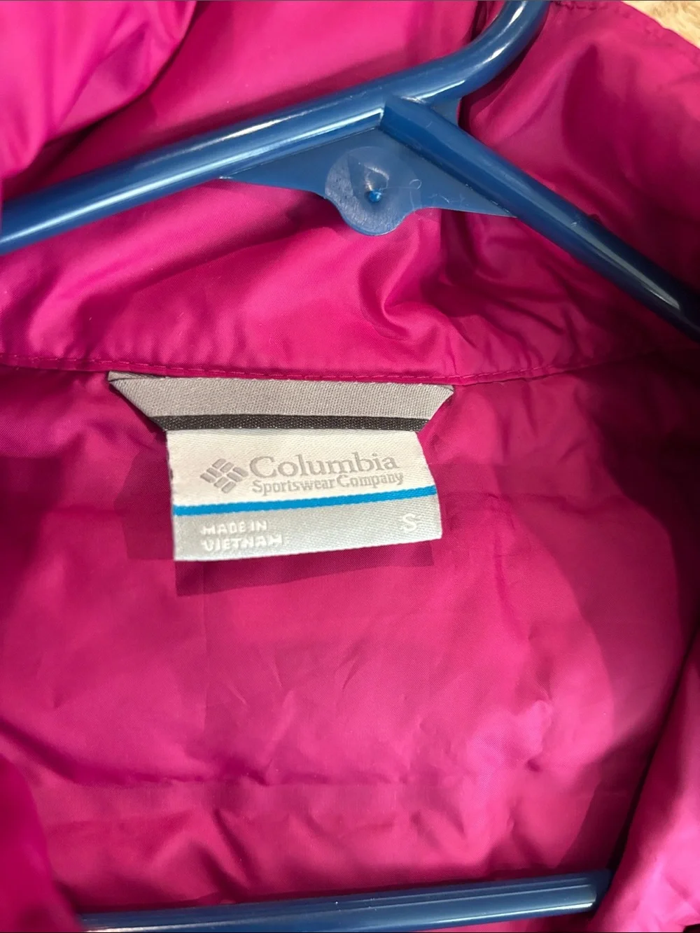 Columbia Girls' Bright Fuchsia Packable Puffer Jacket with Teal Trim